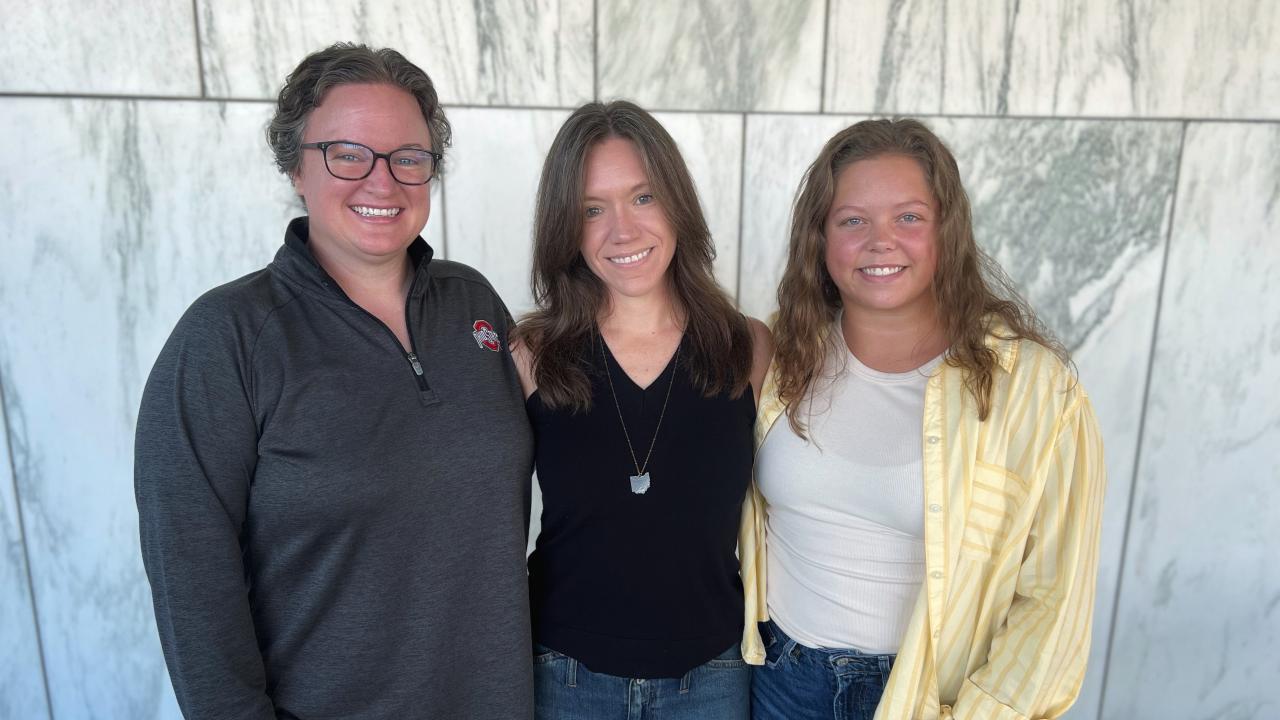 KC Becker, Jamie Mollison and Maddy Craig from the Knowlton School of Architecture